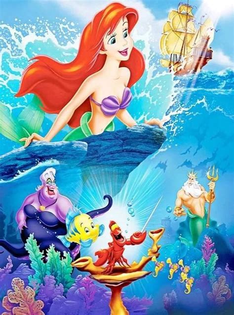 5D DIY Diamond Painting Disney Princess Ariel Mosaic Cross Stitch Full