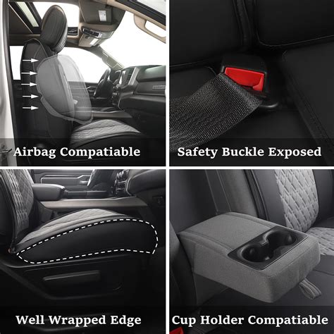 Jojobay Car Seat Covers For Dodge Ram Full Set Fit Ram 2009 2023 1500 2500 3500 Pick Up Truck