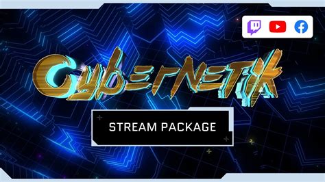 Cybernetik Cyberpunk Overlay Stream Pack For Twitch Facebook And