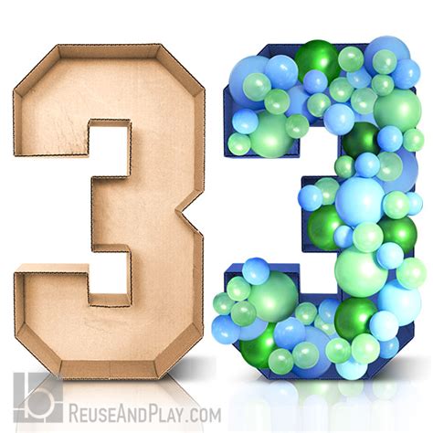 Big Block Numbers Templates + DIY Tutorial | Reuse and Play