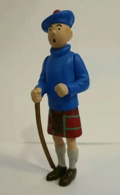 FIGURINE STATUETTE TINTIN en kilt écossais l île noire Édition