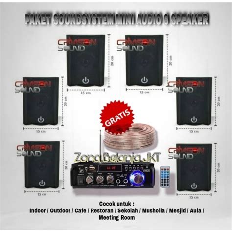 Jual Paket Sound Speaker Crimson Titik Cafe Restoran Kantor Dan