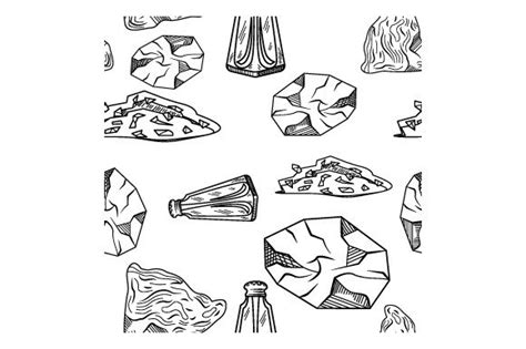 Salt Rock Sketch Pattern SVG Cut file by Creative Fabrica Crafts ...