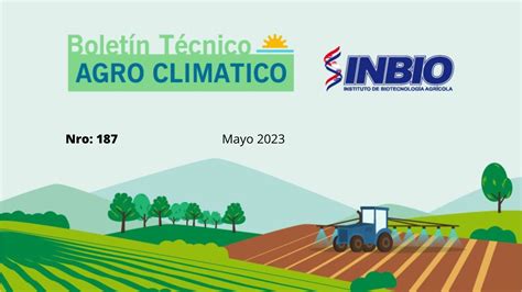 Bolet N T Cnico Agroclim Tico Nro Mayo Inbio