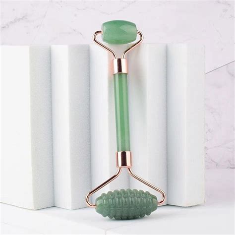 Rouleau Pour Le Visage En Dents De Scie Pierre D Aventurine Naturelle