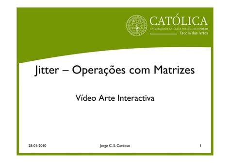 Jitter Operacoes Matrizes Ppt