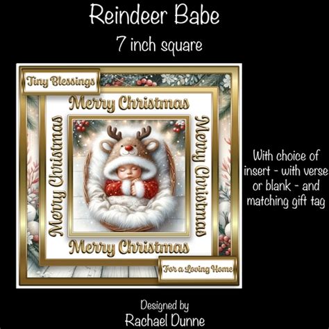 Reindeer Babe Inch Square CUP Craftsuprint