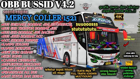 OBB BUSSID TERBARU V4 2 SOUND MERCY COLLER 1521 STUTUTUTU GRAFIK