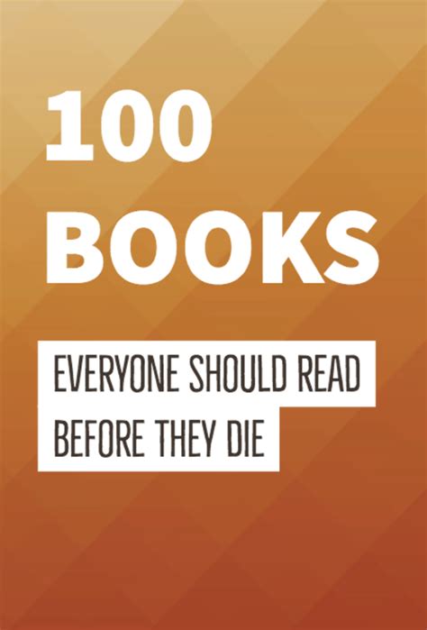 100 Books Everyone Should Read Printable List