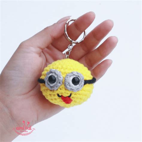 Mini Minion Keychain Free Crochet Pattern By Amibuzz Amivui Studio