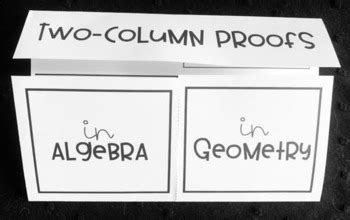 Two-Column Proofs - Geometry Foldable Notes by Lisa Davenport | TPT