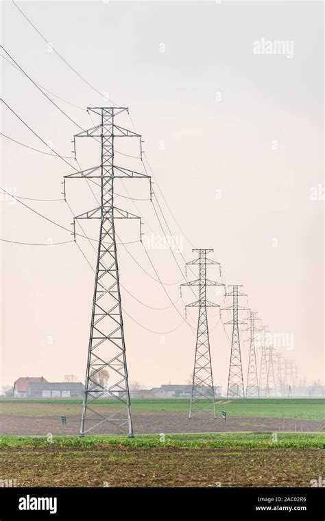 Electricity Distribution System High Voltage Overhead Power Line