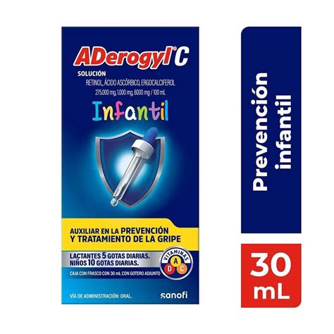 Vitamina ADerogyl C solución infantil en gotas 30 ml Walmart