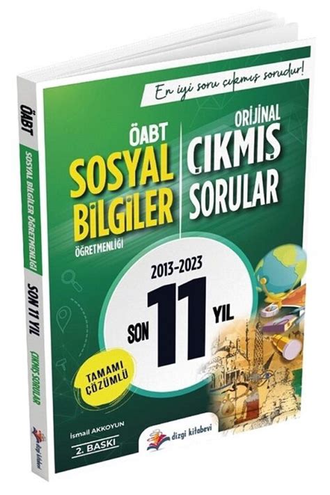 Dizgi Kitap Öabt Sosyal Bilgiler Öğretmenliği Son 11 Yıl Çıkmış Sorular