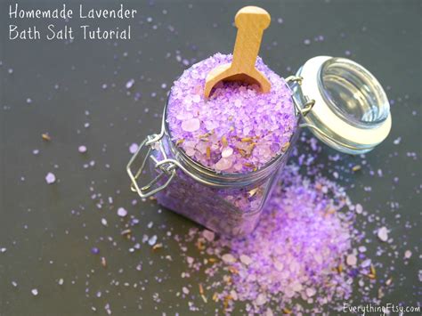 Homemade Lavender Bath Salt Tutorial Everythingetsy