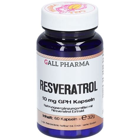 Gall Pharma Resveratrol Mg Gph Kapseln St Shop Apotheke