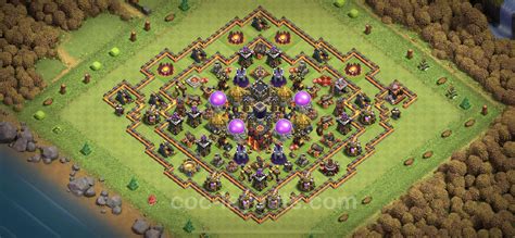 Farming Base Th10 With Link Anti 3 Stars Hybrid Clash Of Clans Town Hall Level 10 Base