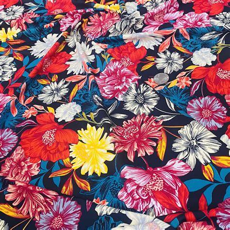 Best Seller Hawaiian Tropical Floral Print Nylon Lycra Spandex Fabric 4