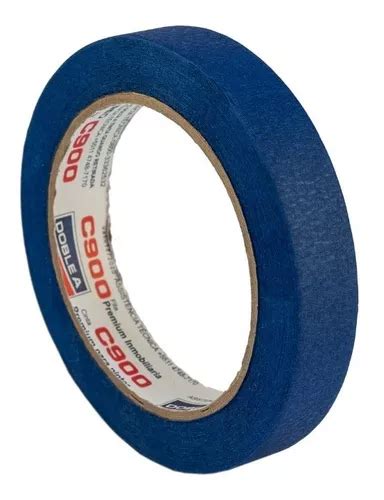 Cinta De Papel Enmascarar Premium Azul 18 Mm X 40m Doble A