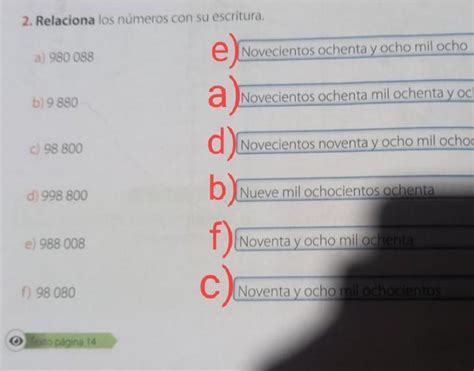 Relaciona Los N Meros Con Sus Escritura Ayuda Es Para Hoy