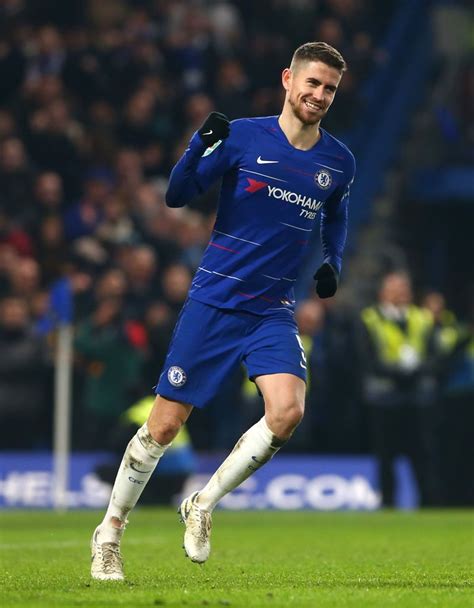 Jorginho of chelsea fc celebrates after scoring in the penalty shoot ...