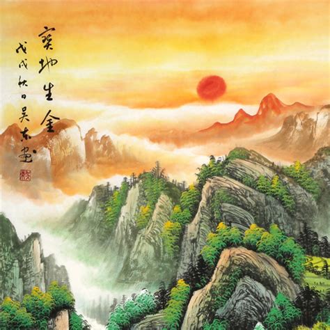 【secoo Art寺库艺术 传统水墨单幅作品】吴东 《宝地生金》69x138cm传统水墨【正品 价格 图片】 寺库网