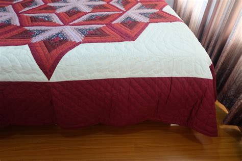 Broken Star With Log Cabin Amish Inspired Quilt King Size Etsy