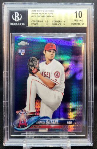 Topps Chrome Prism Refractor Shohei Ohtani Rc Rookie Bgs