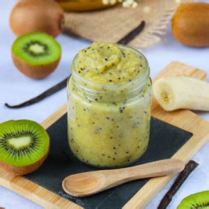 Compote de kiwis rôtis au four banane et vanille Le kiwi des