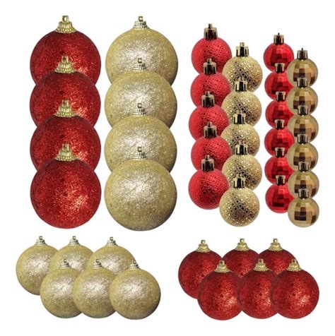 Kit 100 Bolas De Natal Glitter Lisa Boreal 3 4 5 E 7cm Frete grátis