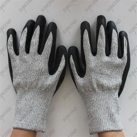 G Hppe Liner Cut Resistant Glove With Latex Palm Coated Embossed Finish