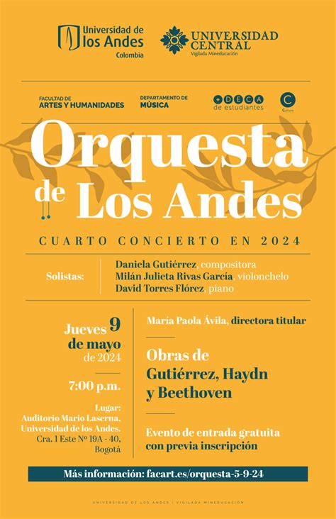 Orquesta De Los Andes Obras De Guti Rrez Haydn Y Beethoven M Sica