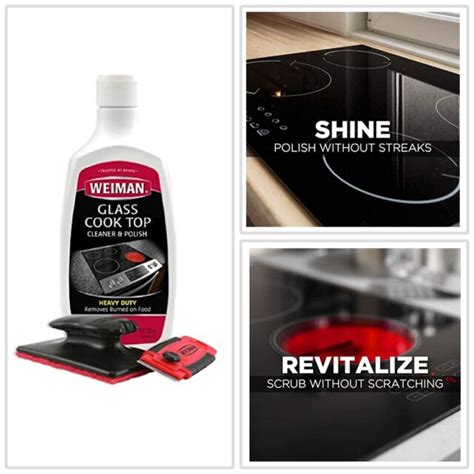 Weiman Glass Ceramic Stove Top Cooktop Cleaner Kit And Polish Grease Remover 20 Oz Ebay