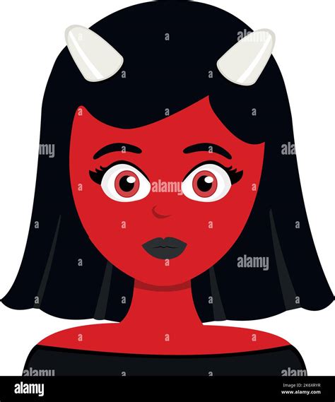 Vector Illustration Of A Devil Woman Cartoon Stock Vector Image And Art