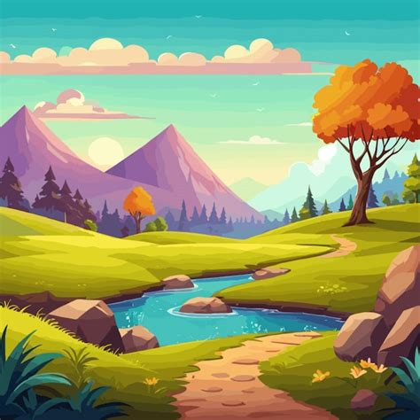 Premium Vector Landscape Vector