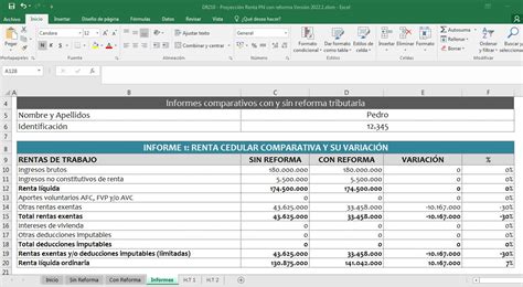 Liquidador de Proyección de Impuesto de Renta Personas Naturales