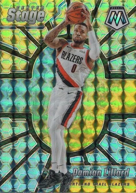 Panini Mosaic Center Stage Prizms Damian Lillard Ebay