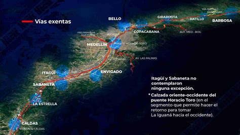 Sabes cuáles son las vías exentas de pico y placa en Medellín Nos