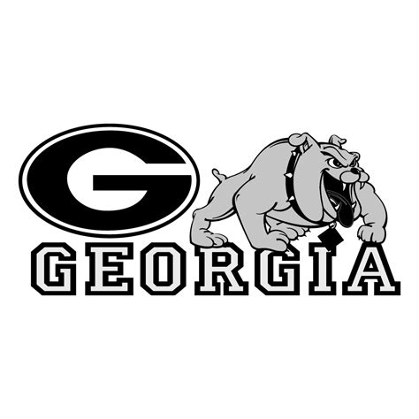 georgia bulldogs logo black  white  brands logos