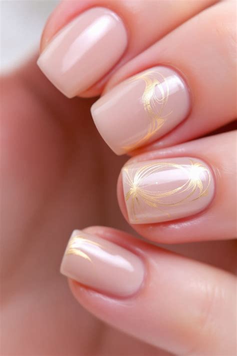 33 Stunning Nude And Gold Nail Designs Youll Want To Try ASAP Roomy