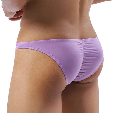 Mens Low Rise Nylon Cool Ice Silk Briefs Sexy Bikini Pouch Panties Underwear AA EBay