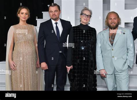 Jennifer Lawrence Leonardo Dicaprio Meryl Streep And Jonah Hill Attend Netflix S Don T Look