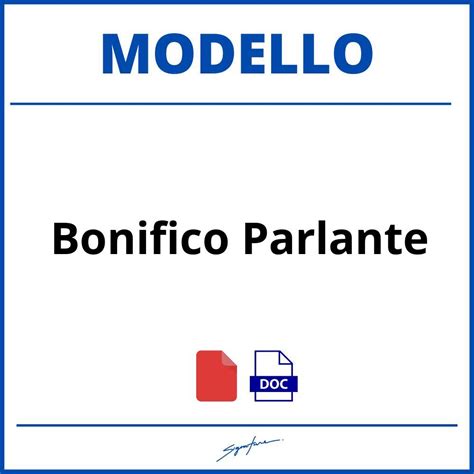 Modello Bonifico Parlante