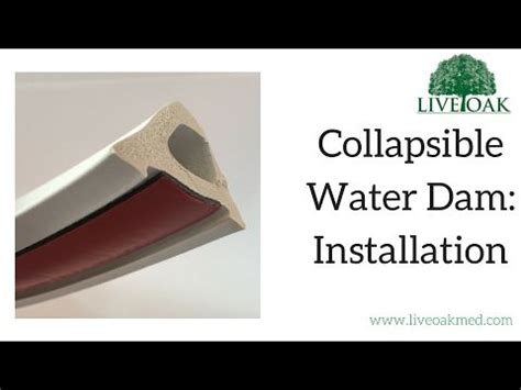 The Collapsible Water Dam creates a barrier to keep water from leaking ...