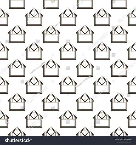 Roof Truss System Vector Concept Seamless Stock Vector Royalty Free