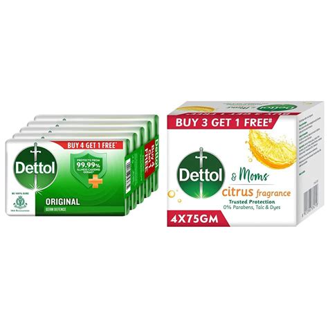 Buy Dettol Original Germ Protection Bathing Soap Bar 125gm Pack Of 5 And Moms Bathing Soap