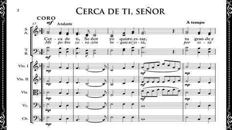 Cerca De Ti Se Or Para Coro A Voces Y Orquesta De Cuerdaspdf Score