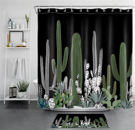 Cactus Oasis Stylish Desert Shower Curtain Walmart