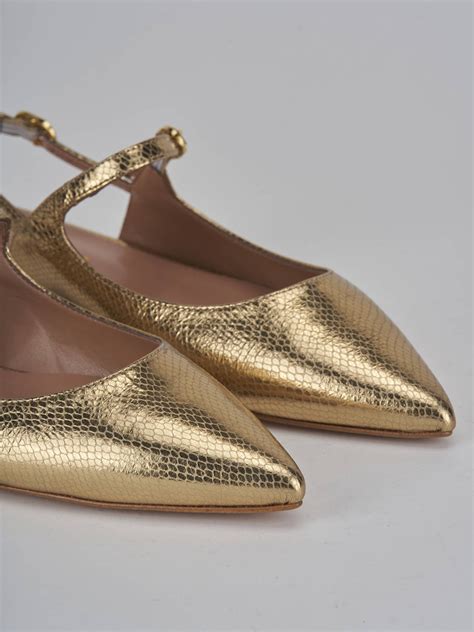 Ballerine Tacco Cm Pelle Oro Barca Stores