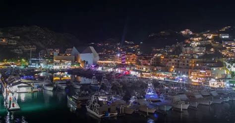 Cabo San Lucas Marina Nightlife Timelaps... | Stock Video | Pond5